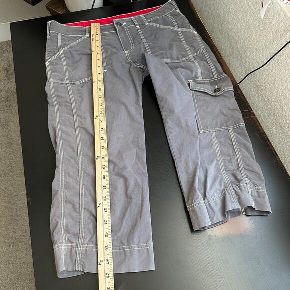 Prana Pants 6 Women Y2K Hiking Cargo Capri Gray Mid Rise Skater Grunge Casual - Picture 13 of 14